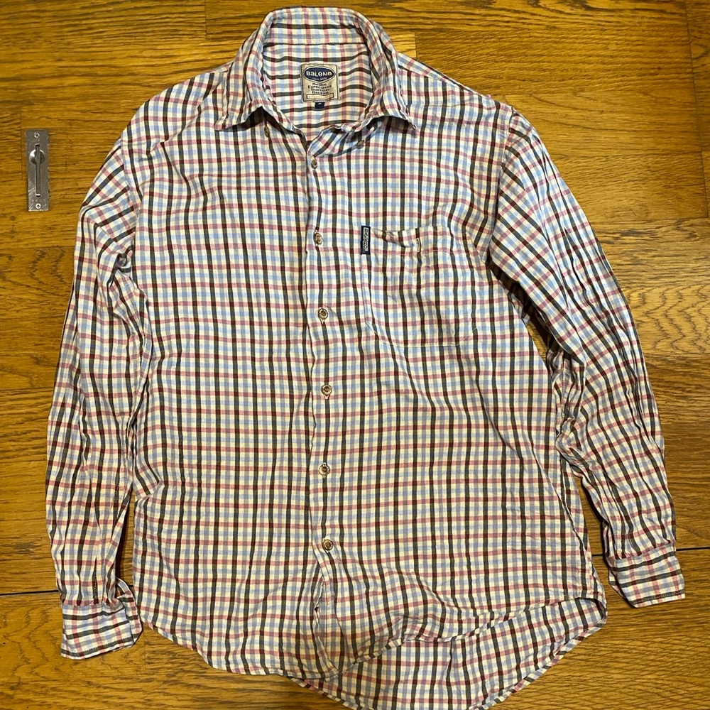 Vintage Baleno flannel plaid button down shirt J.Crew Polo Ralph Lauren VTG Gap